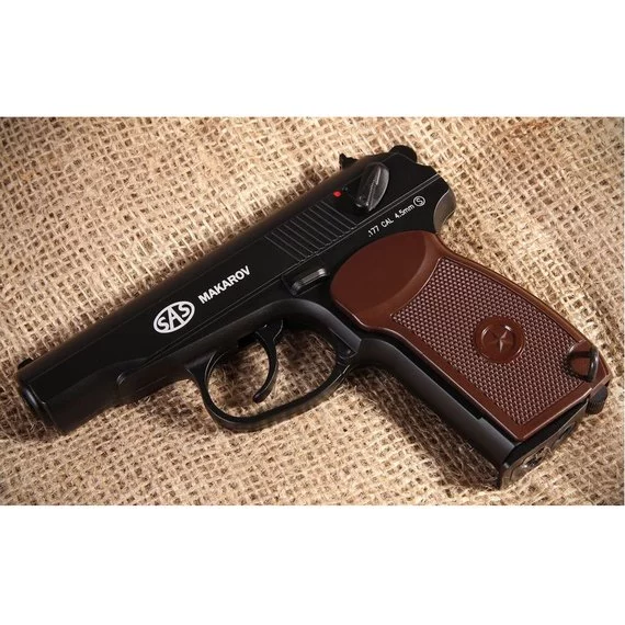 Пневматический пистолет SAS Makarov 4,5 мм (KM-44DHN), Материал корпуса : Металл, изображение 3