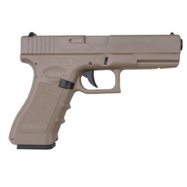 Страйкбольний пістолет Cyma Glock 18 CM.030 AEP Tan (3290), Колір: Tan, зображення 3