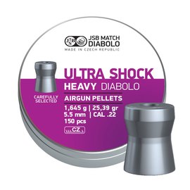 Свинцовые пули JSB Heavy Ultra Shock, 5,5 мм, 1,645 г, 150 шт/уп (546228-150)
