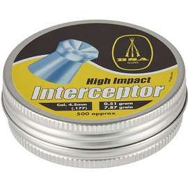 Свинцеві кулі BSA Interceptor 4.5 мм, 0.4 г, 500 шт/уп (716A)