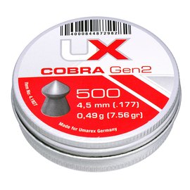 Свинцовые пули Umarex Cobra Gen2 4.5 мм, 0.49 г, 500 шт/уп (4.1927)