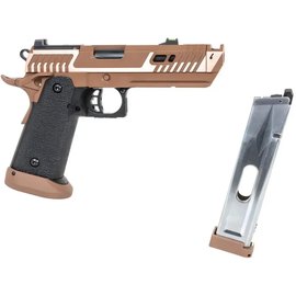 Страйкбольный пистолет SRC Sahara Viper DUAL POWER pistol with CO2 magazine Flat Dark Earth (33374), изображение 6