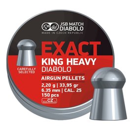 Свинцовые пули JSB King Heavy, 6,35 мм, 2,2 г, 300 шт/уп (546398-300), Количество в упаковке: 300 шт.