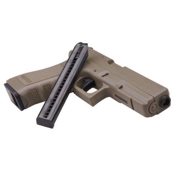 Страйкбольный пистолет Cyma Glock 18 CM.030 AEP Tan (3290), Цвет : Tan, изображение 5