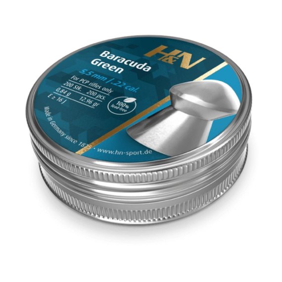 Свинцовые пули H&N Baracuda Match, 5,52 мм,1.37г, 200шт/уп (92285520003)