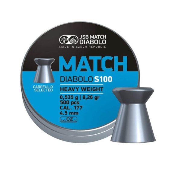 Свинцеві кулі JSB Match Diabolo S100 4.50 мм, 0.535 г 500 шт (000025-500)