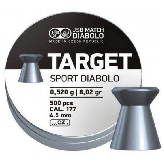 Свинцовые пули JSB Diabolo Target Sport 4.5 мм, 0.520 г 500 шт (000045-500)