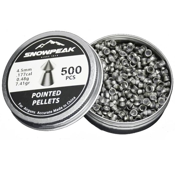 Свинцовые пули Snow Peak Pointed 0,48 гр. 500 шт., изображение 2