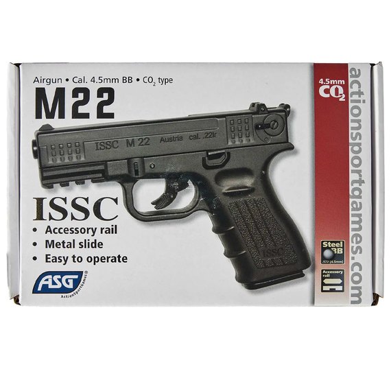 Пневматический пистолет ASG ISSC M22 4,5 мм кал. 4.5 мм Non Blowback Black (19802), Система Blowback: Да, изображение 7