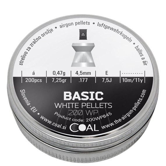 Свинцовые пули Coal Basic 4.5 мм 0.47 г 200 шт/уп (200WPB45)