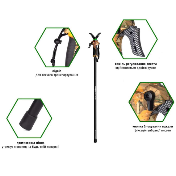 Монопод для стрельбы FIERY DEER Monopod Trigger stick DX-001-01(GEN3), изображение 3