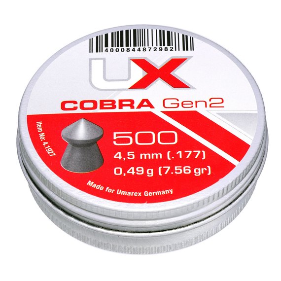 Свинцовые пули Umarex Cobra Gen2 4.5 мм, 0.49 г, 500 шт/уп (4.1927)