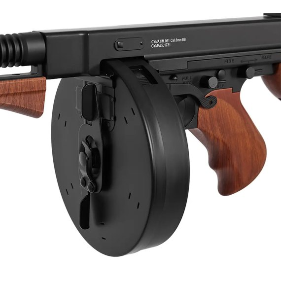 Страйкбольный пистолет-пулемёт Cyma Thompson AEG 6 мм Metal (CM.051), изображение 7