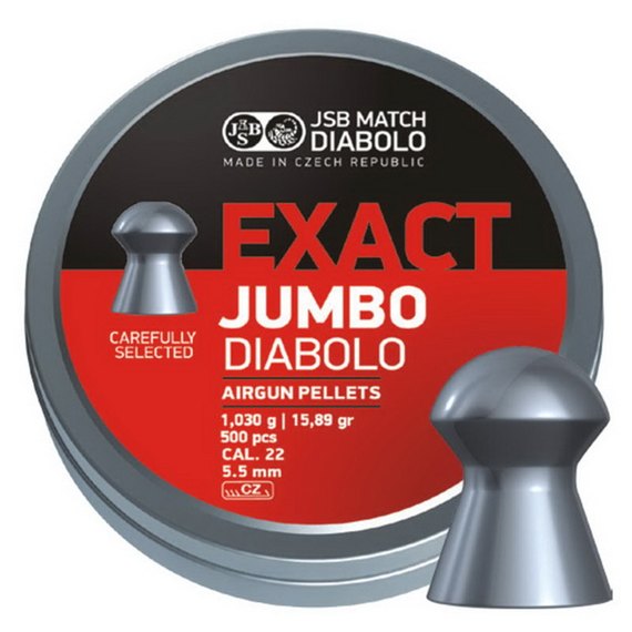 Свинцовые пули JSB Diabolo Exact Jumbo 5.52 мм, 1.03 г 500 шт (546247-500), Количество в упаковке: 500 шт.