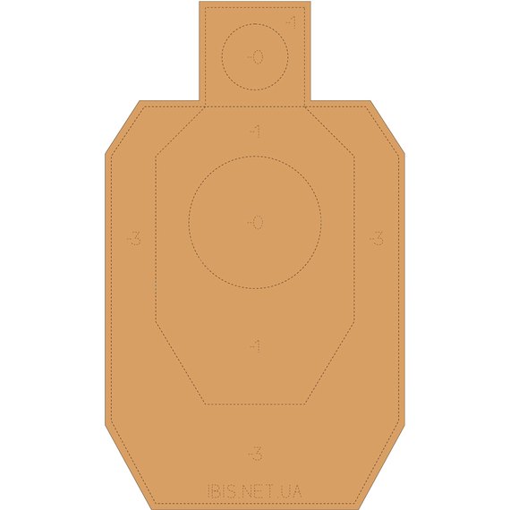 Мишень ИБИС IDPA, картон (103.00.58)