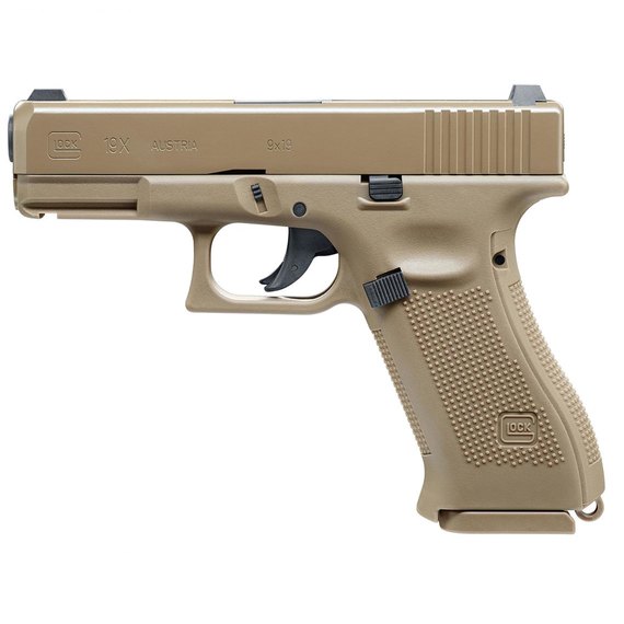 Пневматический пистолет Umarex Glock 19X, Tan, BB 4,5 мм (5.8368)