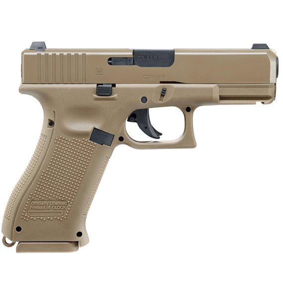 Пневматический пистолет Umarex Glock 19X, Tan, BB 4,5 мм (5.8368), изображение 3