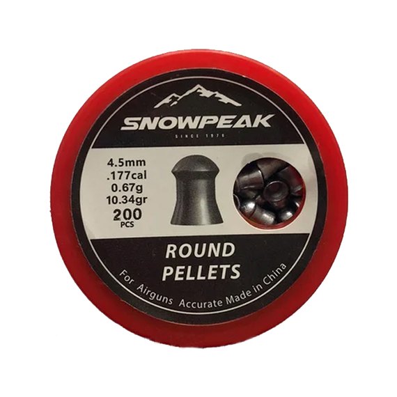 Свинцовые пули Snow Peak Round Heavy 0,67 гр.200 шт, Количество в упаковке: 200 шт.
