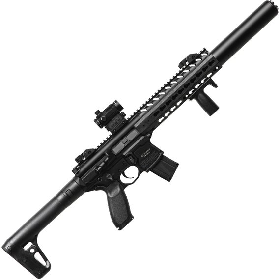 Пневматическая винтовка (воздушка) Sig Sauer MCX BLK с приц. Micro Red Dot, кал.177 (AIR-MCX-MRD-177-88G-30-BLK)